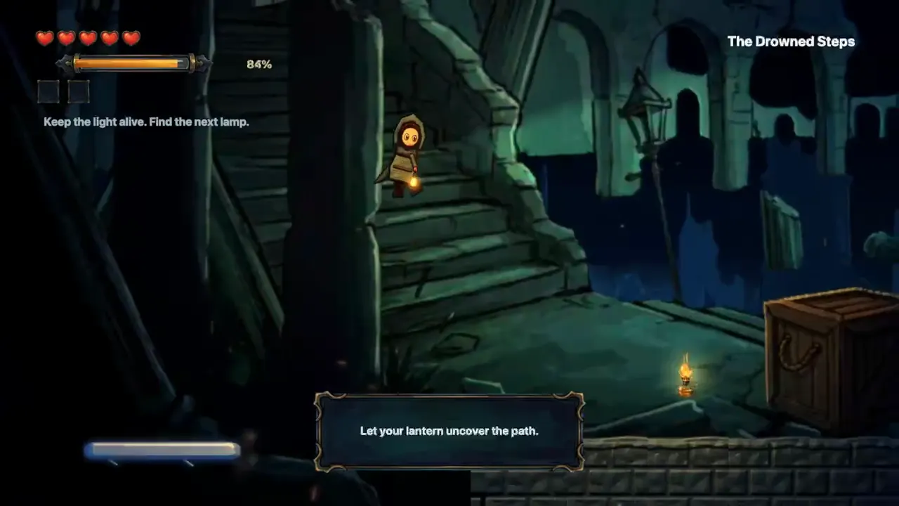 Lanternfall, a finished 2D game made in Arcwright