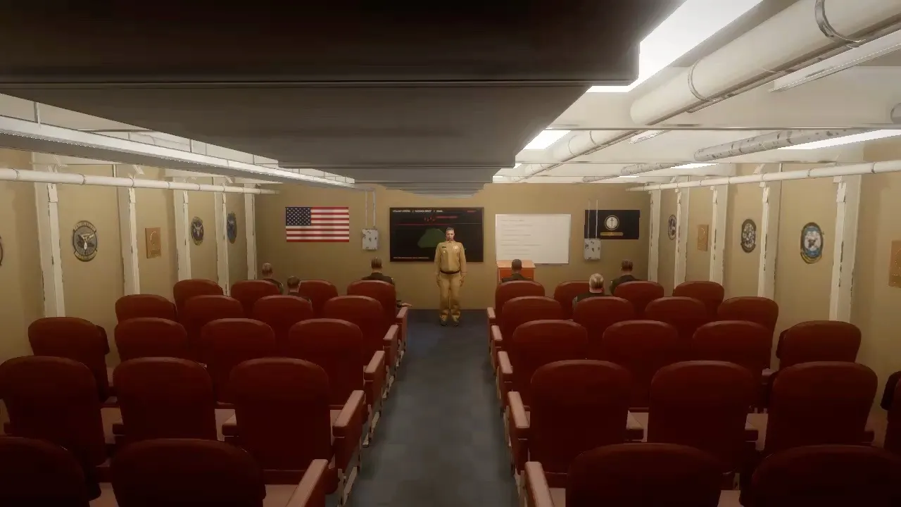 The ready room before a briefing