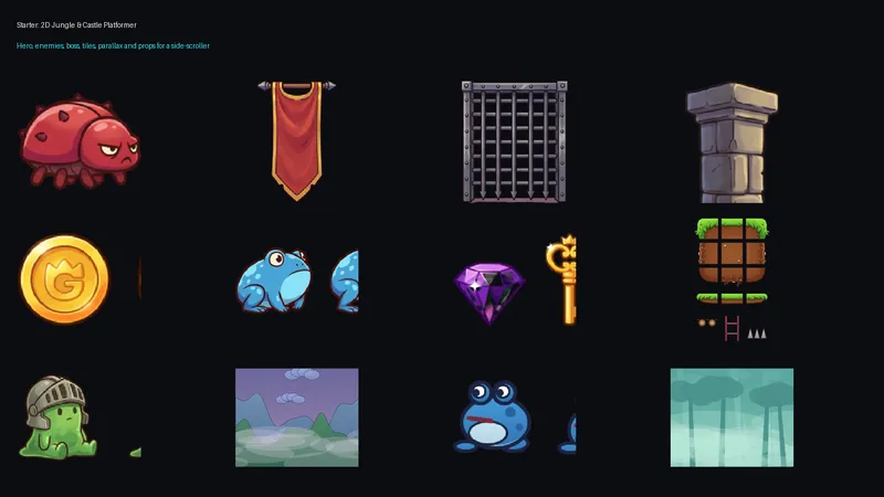 2D Jungle & Castle Platformer