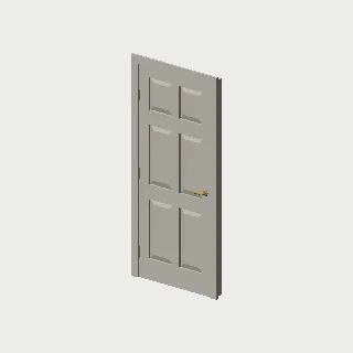 A panelled door