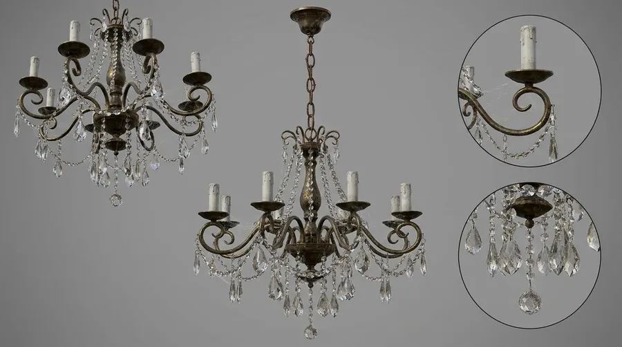 A Nano Banana sheet of the chandelier