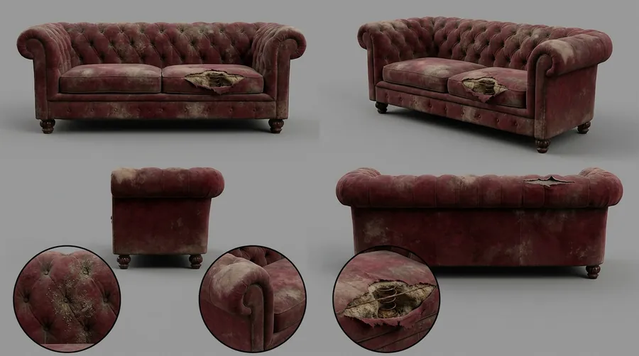 A Nano Banana sheet of the sofa