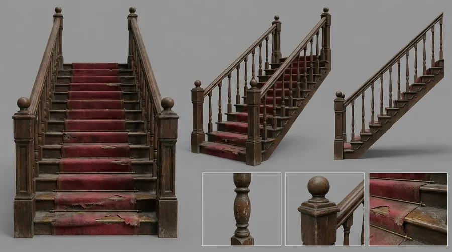 A Nano Banana sheet of the staircase