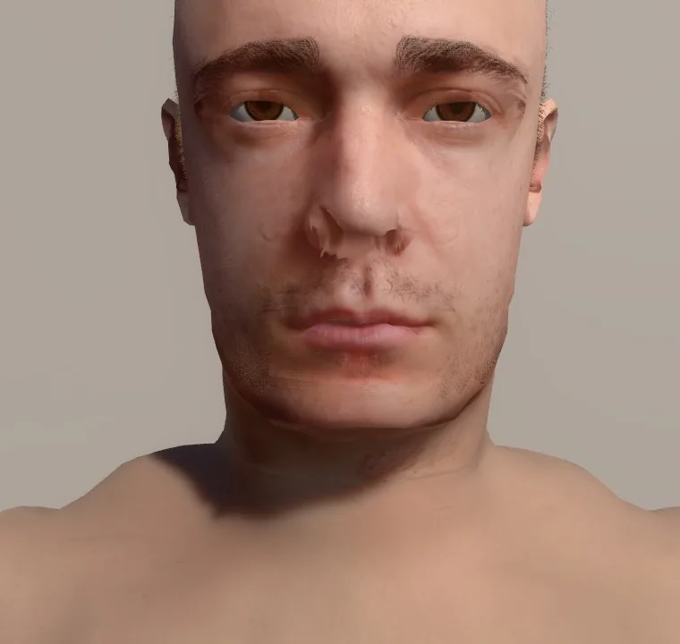 A realistic face made by the Face Forger