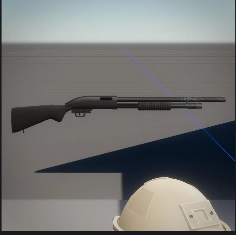 A forged pump shotgun