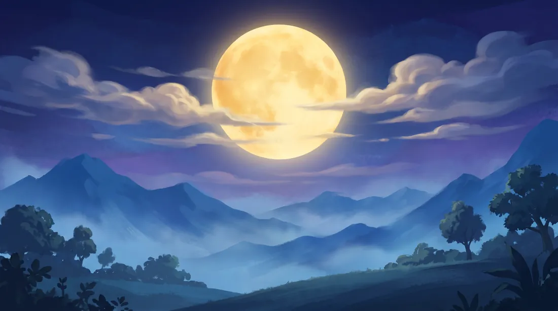 A Nano Banana painting of a moonlit sky