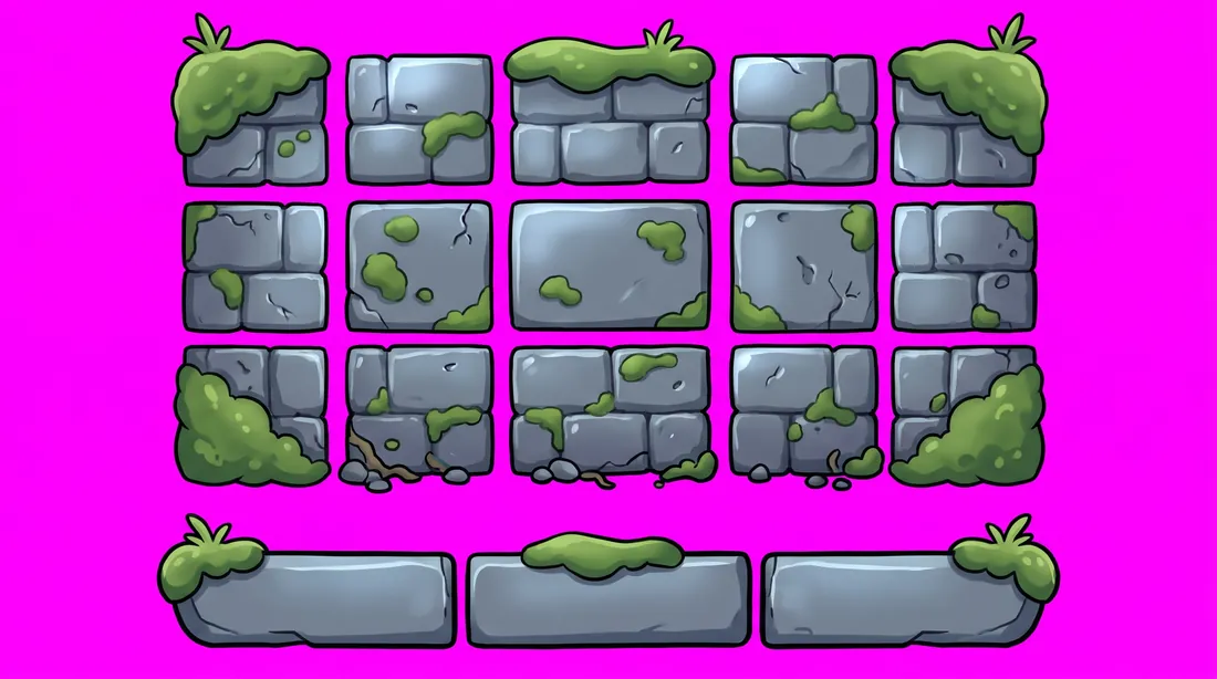 A Nano Banana sheet of stone tiles