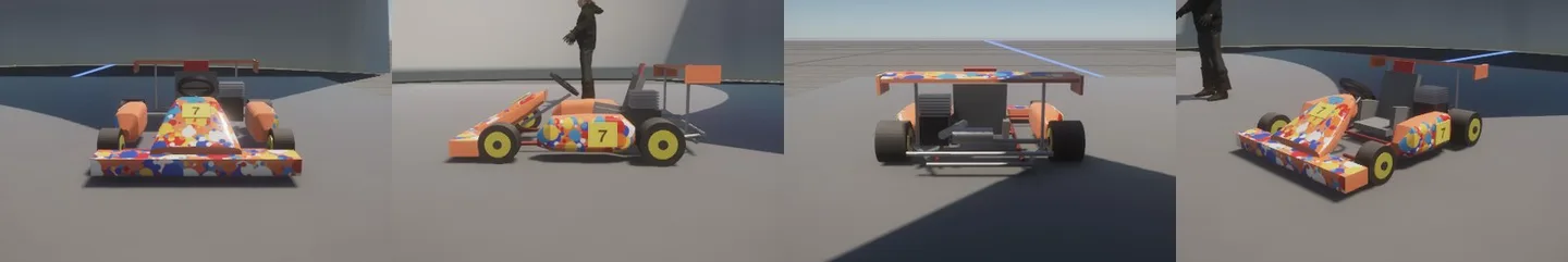 The go-kart built by the Forge from four sides
